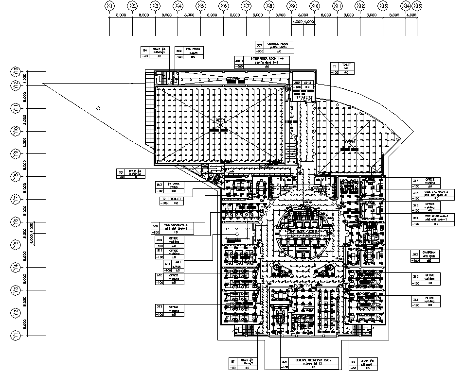 2D Drawing file showing the details of the third-floor plan with lighting connection,Download the AutoCAD 2d DWG file.