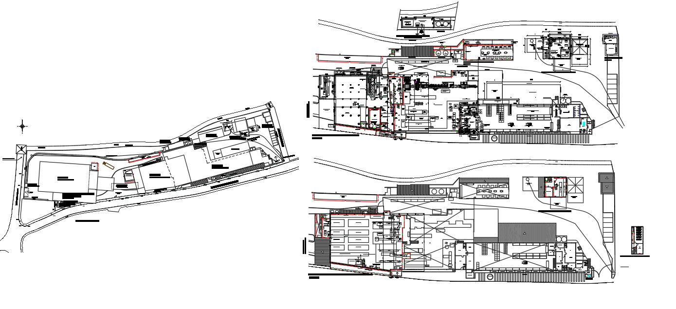 2D Factory Plant Drawing AutoCAD Drawing 