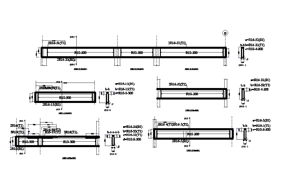 2D autocad file consists of details of beams on grid line in this Autocad drawing file.Download now.