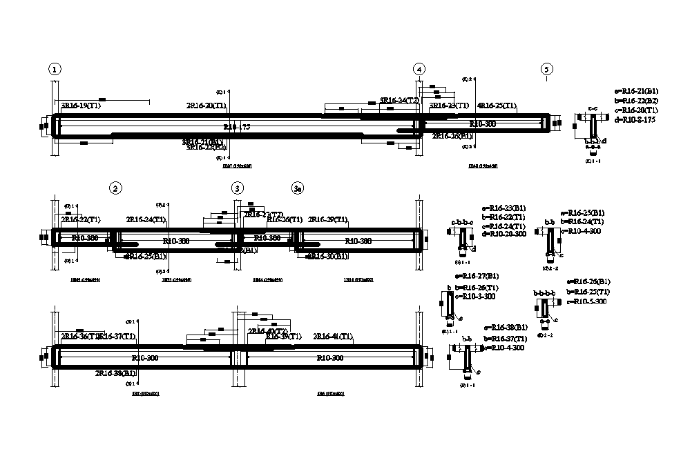 2D autocad file has the details of beams on grid line in this Autocad drawing file. Download now.