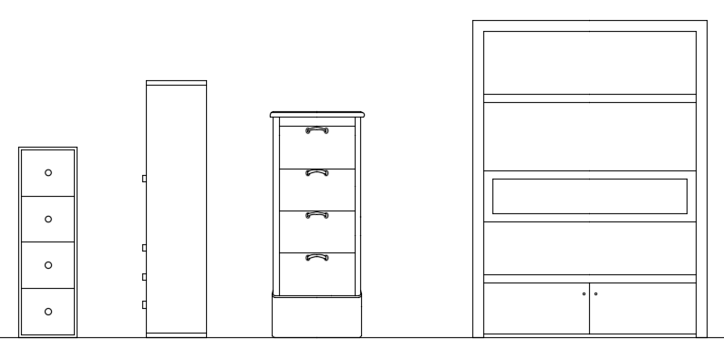 Bedroom Furniture 2D CAD Drawing Download Free DWG file