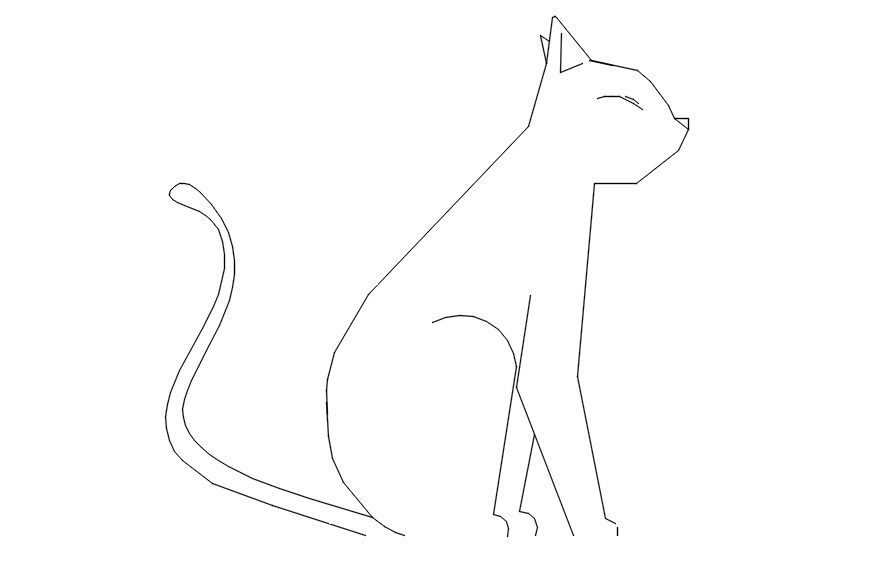 2D block of animal in AutoCAD drawing, dwg file, CAD file