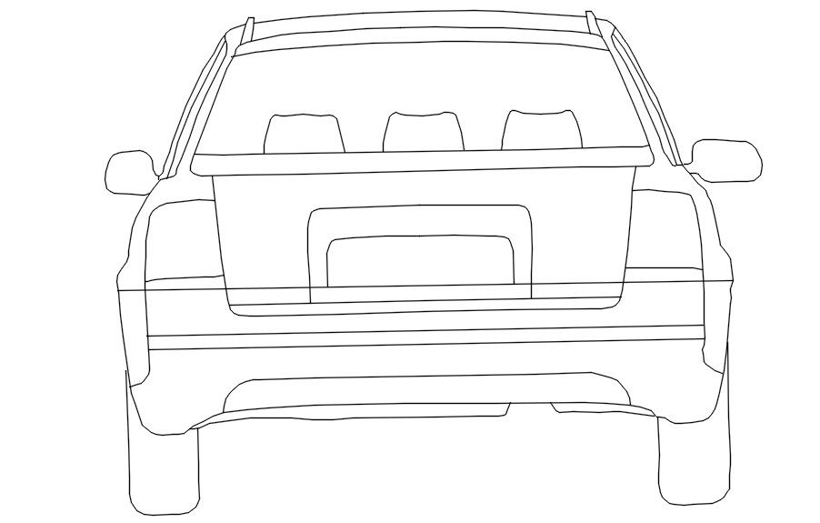 2D block of car in detail AutoCAD drawing, dwg file, CAD file