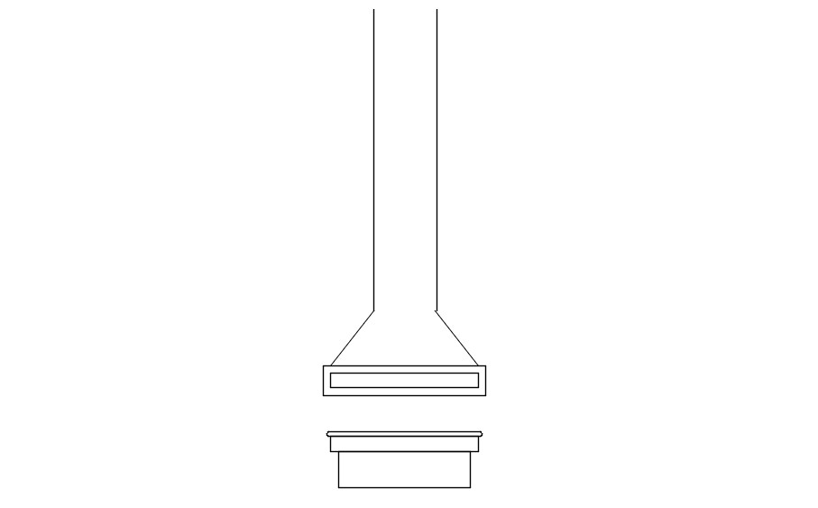 2D block of chimney in AutoCAD drawing, dwg file, CAD file