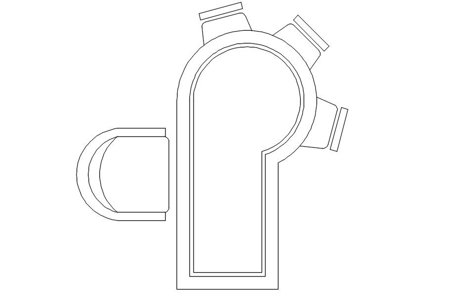 2D CAD Block of Desk Design in DWG Format for Drafting Use