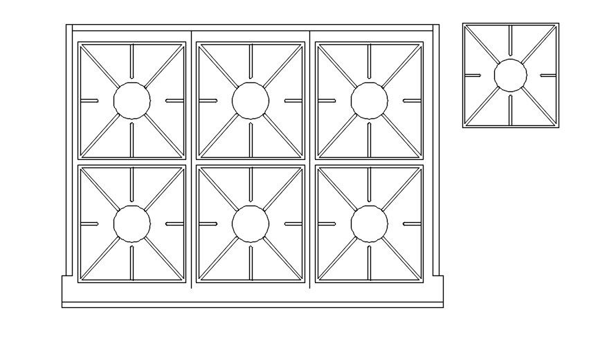 2D block of gas stove in AutoCAD design, CAD file, dwg file