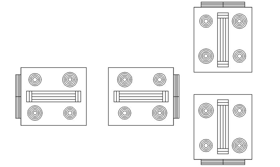 2D block of gas stove in AutoCAD drawing, dwg file, CAD file
