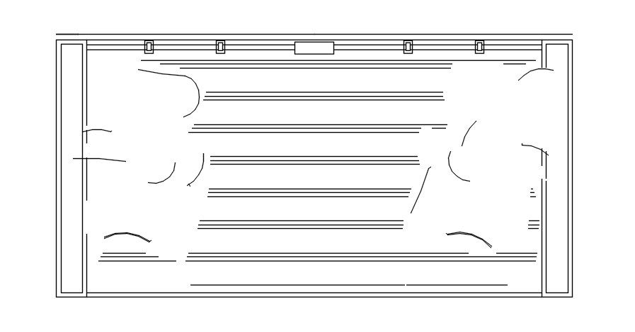 2D block of modern table in AutoCAD drawing, dwg file, CAD file