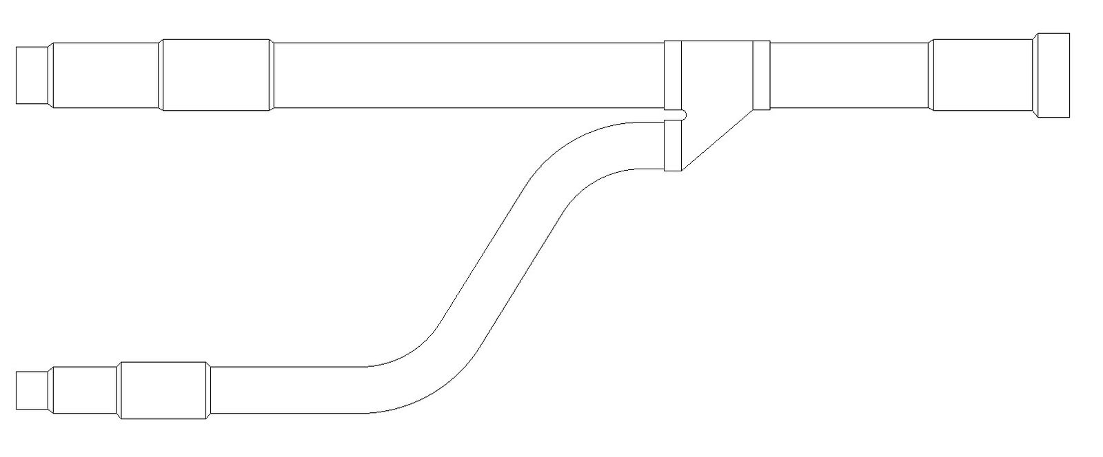 2D block of pipe in AutoCAD drawing, CAD file, dwg file