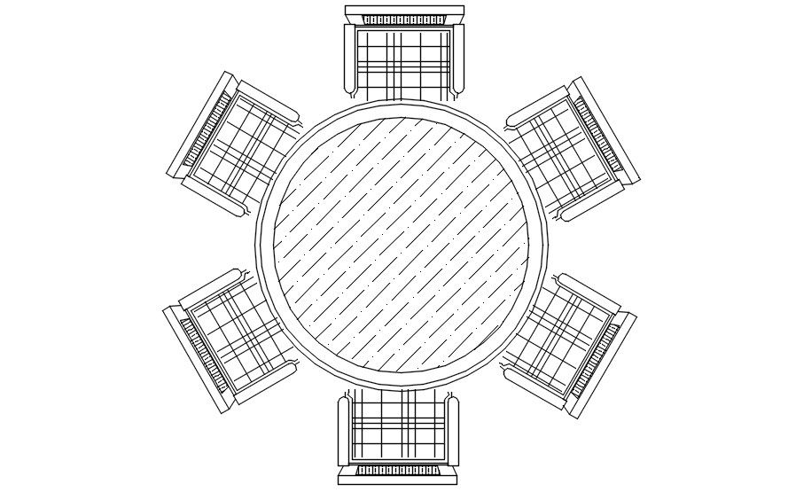 2D block of restaurant table in AutoCAD drawing, dwg file, CAD file