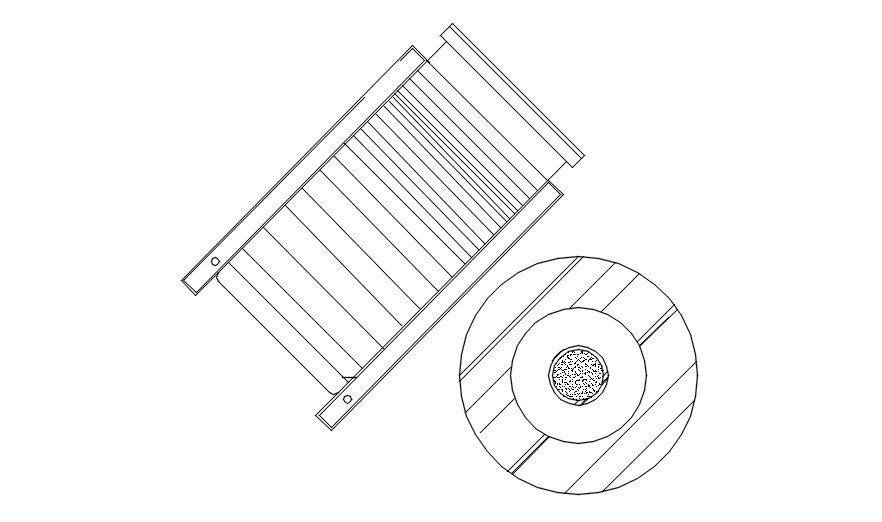 2D block of rest chair with side table in AutoCAD drawing, dwg file, CAD file