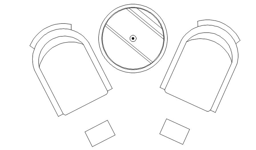 2D Sofa Chair CAD Block for AutoCAD Design Projects