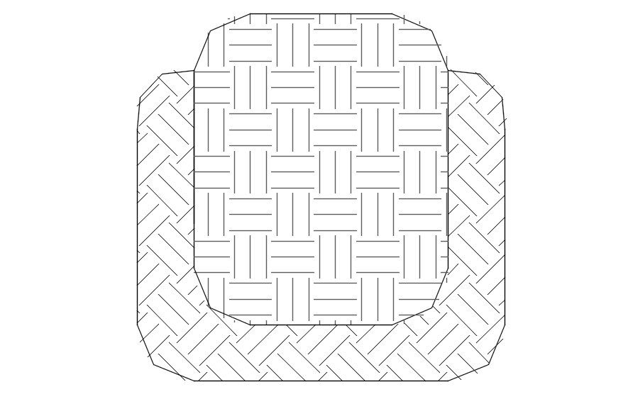 2D Sofa Chair Block in AutoCAD Design DWG CAD File