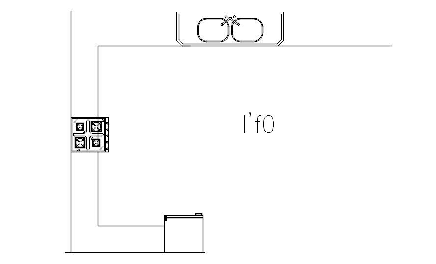 2D blocks of kitchen furniture in AutoCAD drawing, dwg file, CAD file