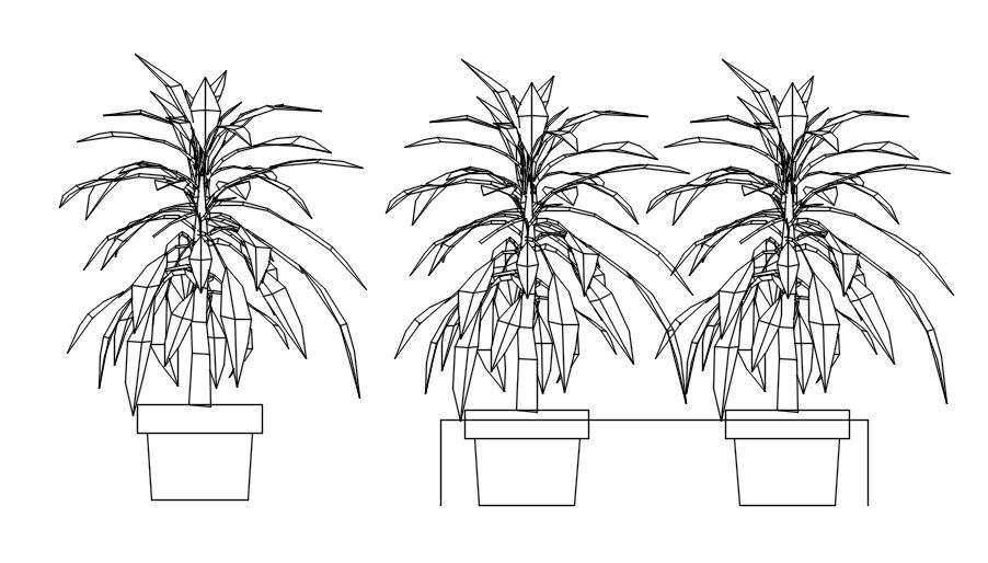 2D blocks of plants, AutoCAD drawing, dwg file, CAD file