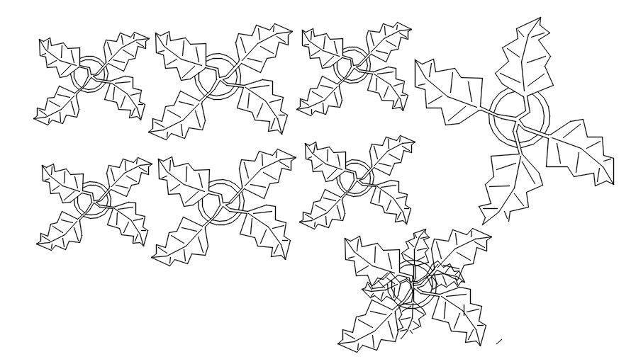 2D blocks of plants in AutoCAD drawing, dwg file, CAD file
