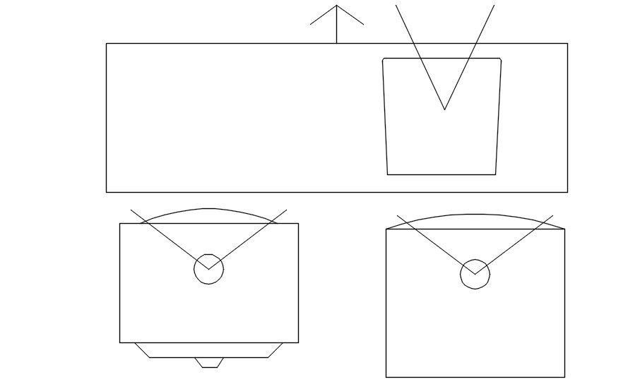 2D blocks of televisions in AutoCAD drawing, dwg file, CAD file