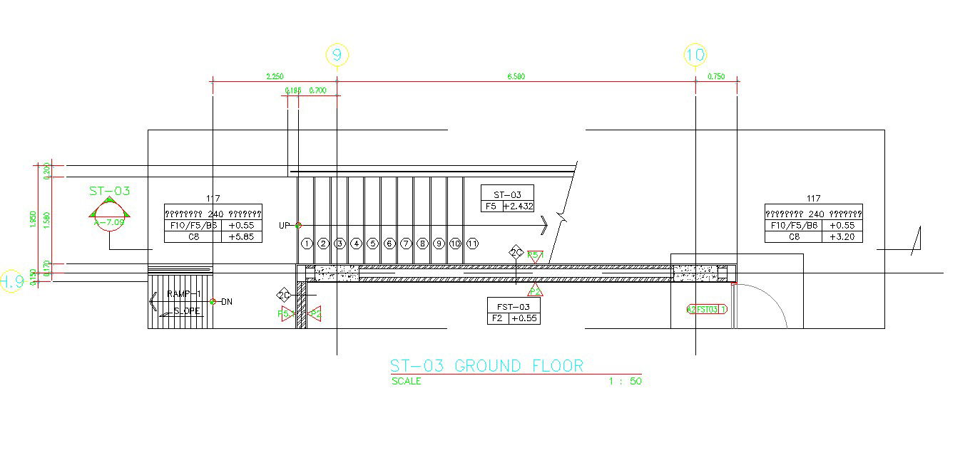 2D cad Drawing details of the staircase section details are given in this drawing file.Download the AutoCAD file now.