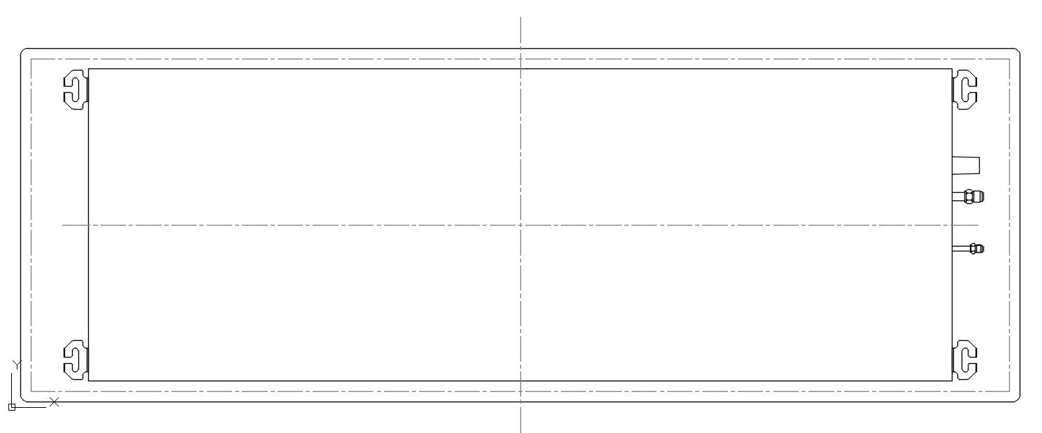 2D design of 4-way ceiling cassette in AutoCAD drawing, CAD file, dwg file