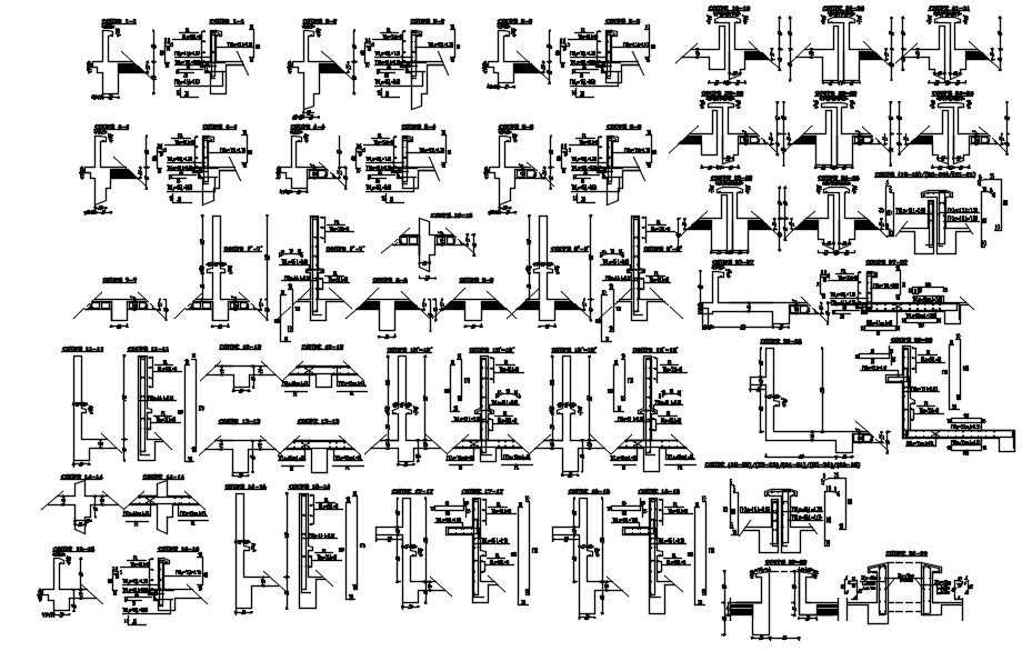 2D design of Component of formwork steel batten plan with details in AutoCAD drawing, CAD file, dwg file