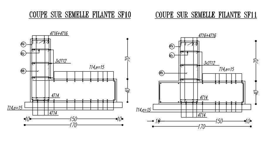 2D design of Different type of Reinforcement Bar formwork joint layout plan in AutoCAD, CAD file, dwg file