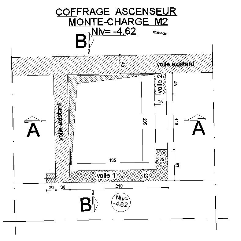 2D design of LIFT FORMWORK in AutoCAD drawing, dwg file, CAD file