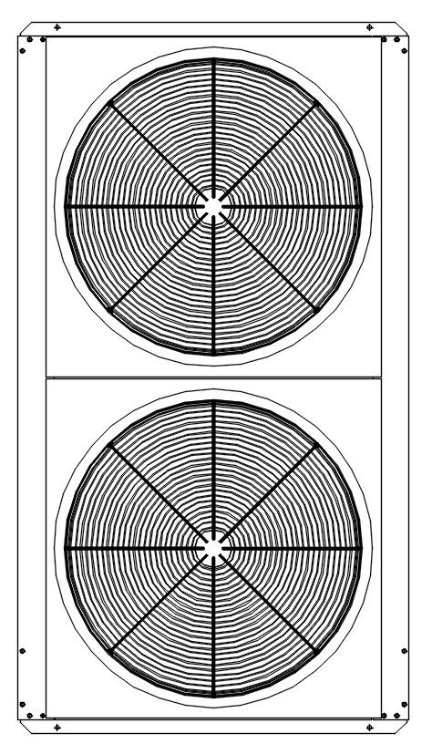 Evaporative Condenser 2D Plan View Layout in AutoCAD DWG Drawing