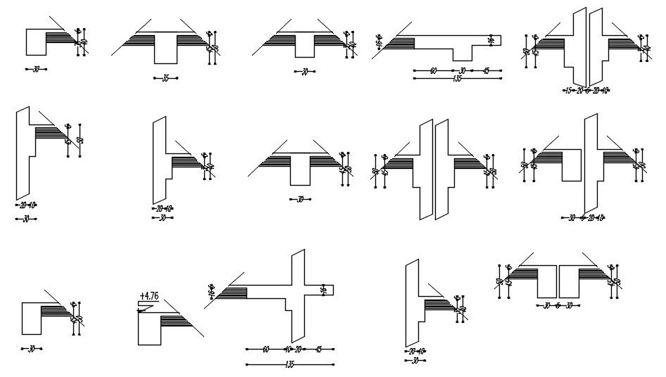 2D design of Steel structure part component layout plan details drawing in AutoCAD, CAD file