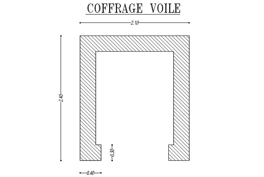2D design of WALL FORMWORK details in AutoCAD drawing, CAD file, dwg file