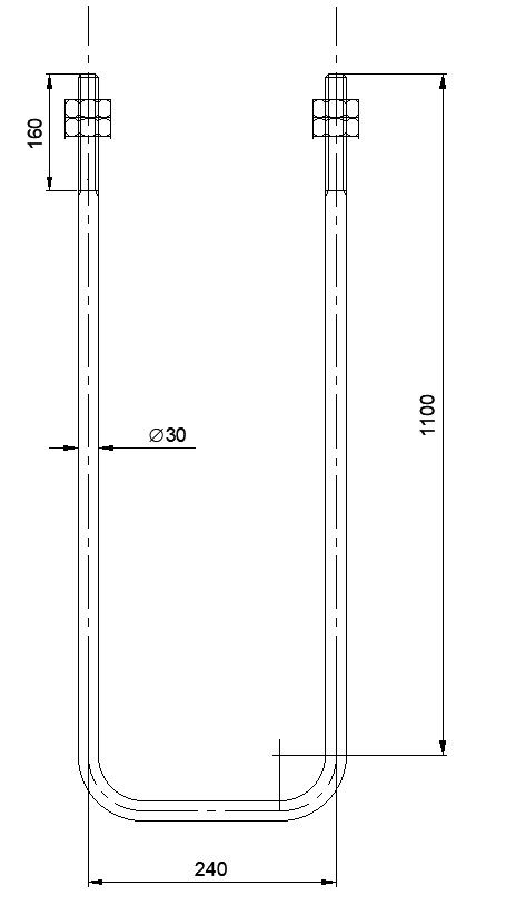 2D design of anchor pile details in AutoCAD drawing, CAD file, dwg file