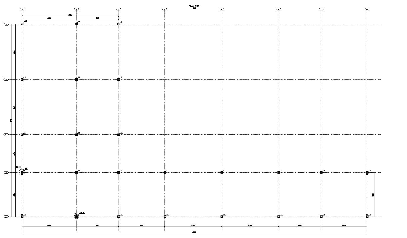2D design of column layout plan in detail AutoCAD drawing, CAD file, dwg file
