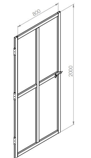 2D design of door frame in detail AutoCAD drawing, CAD file, dwg file