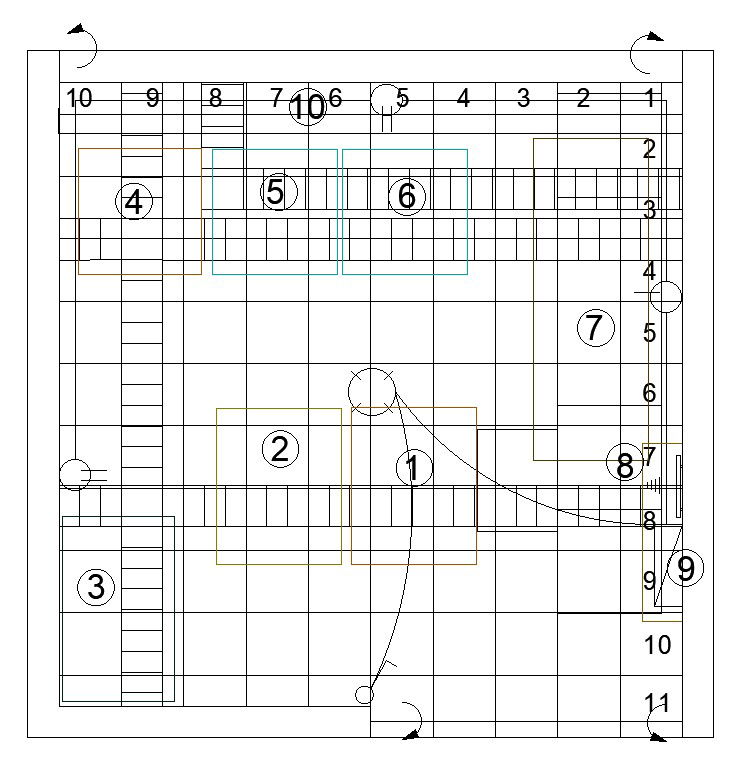 2D design of electric room in AutoCAD drawing, CAD file, dwg file