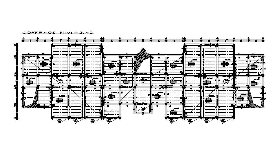 2D design of floor formwork in detail AutoCAD drawing, CAD file