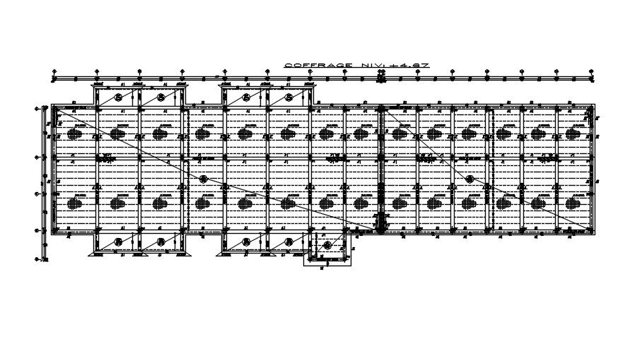 2D design of floor formwork in detail AutoCAD drawing, dwg file, CAD file
