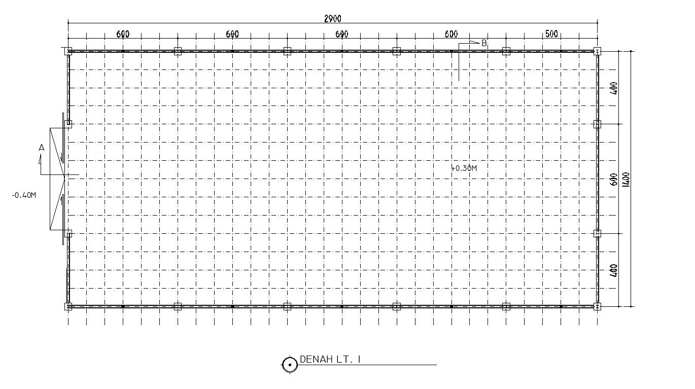 2D Ground Floor Layout Plan in AutoCAD DWG Drawing file