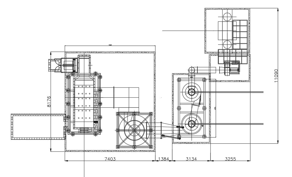 2D design of incinerator in AutoCAD drawing, CAD file, dwg file