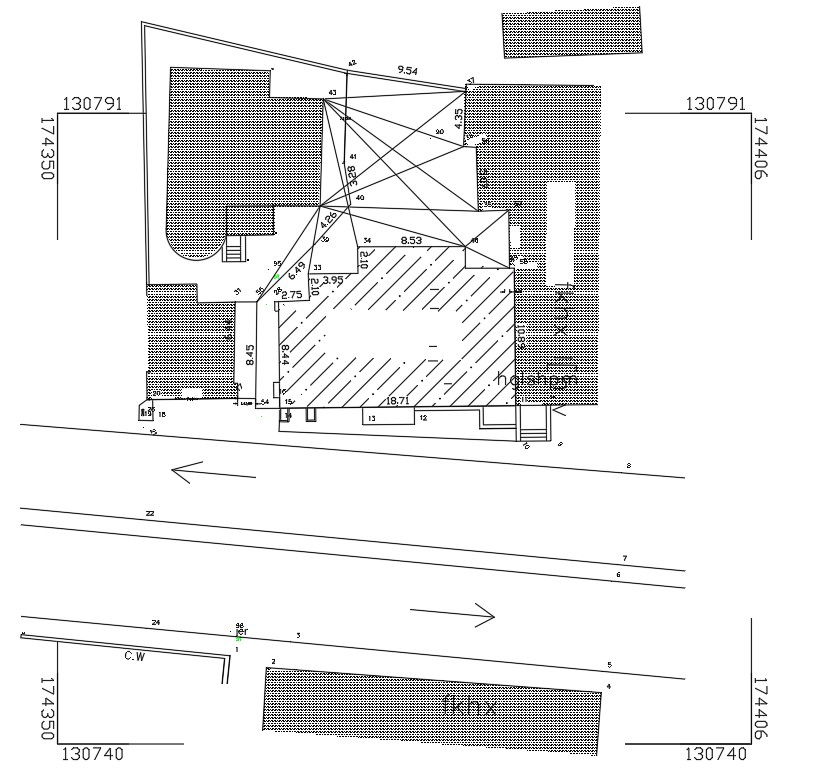 2D design of key plan of the building in AutoCAD drawing, CAD file, dwg file