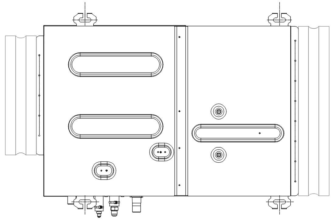 2D design of oil mist separator machine in AutoCAD drawing, CAD file, dwg file