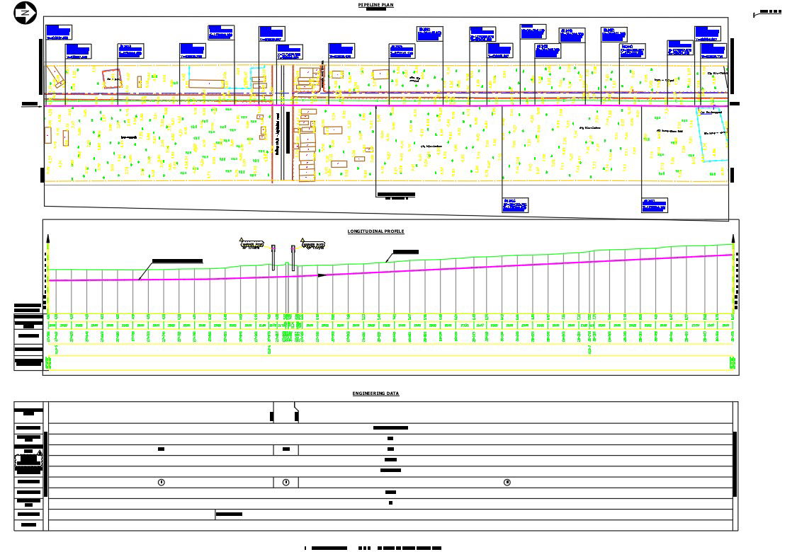 2D design of pipeline layout plan in detail AutoCAD drawing, dwg file, CAD file