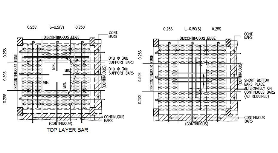 2D design of reinforcement detail drawing in AutoCAD, dwg file, CAD file