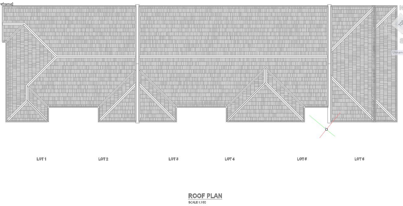 2D Roof Plan AutoCAD Drawing with Precise Layout and CAD Blocks