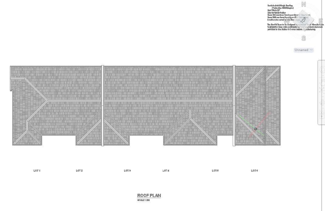2D design of roof plan of the row house is given in AutoCAD drawing, CAD file, dwg file