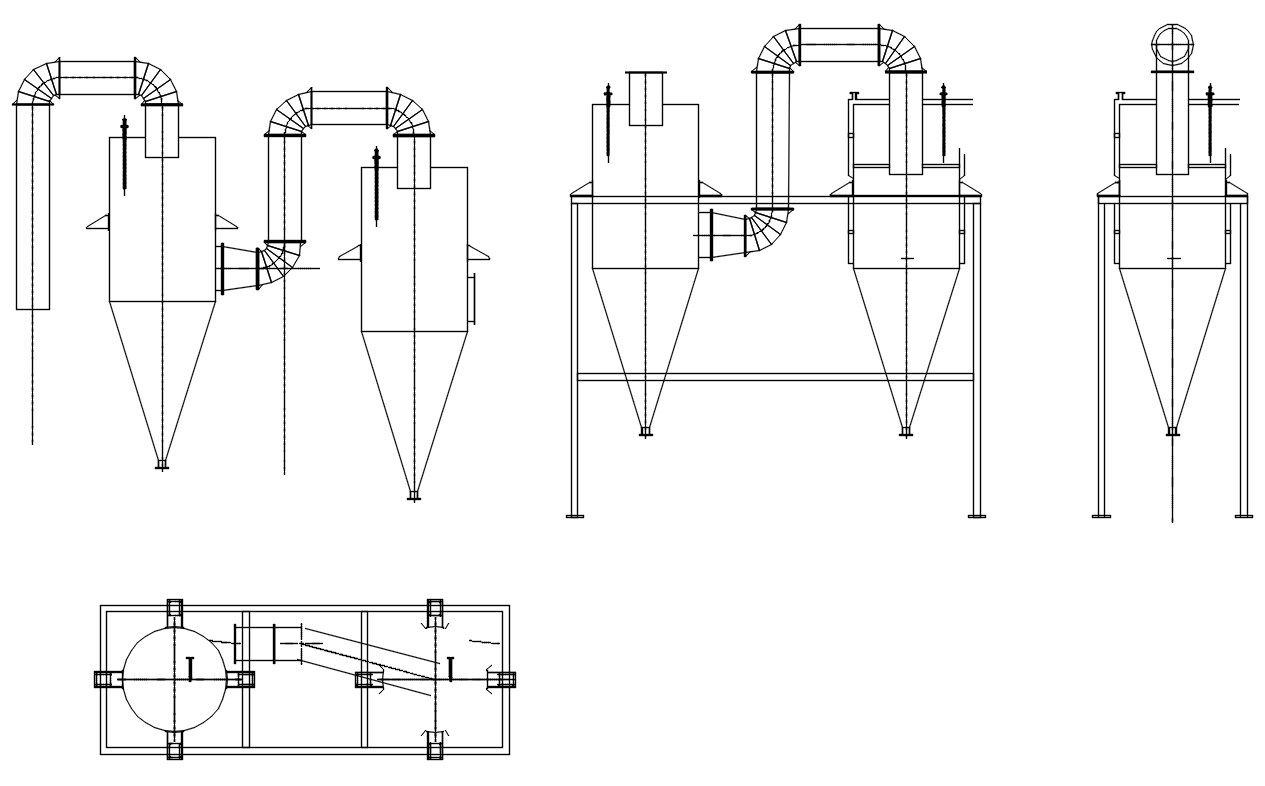 2D design of scrubber of the incinerator machine in AutoCAD drawing, CAD file, dwg file