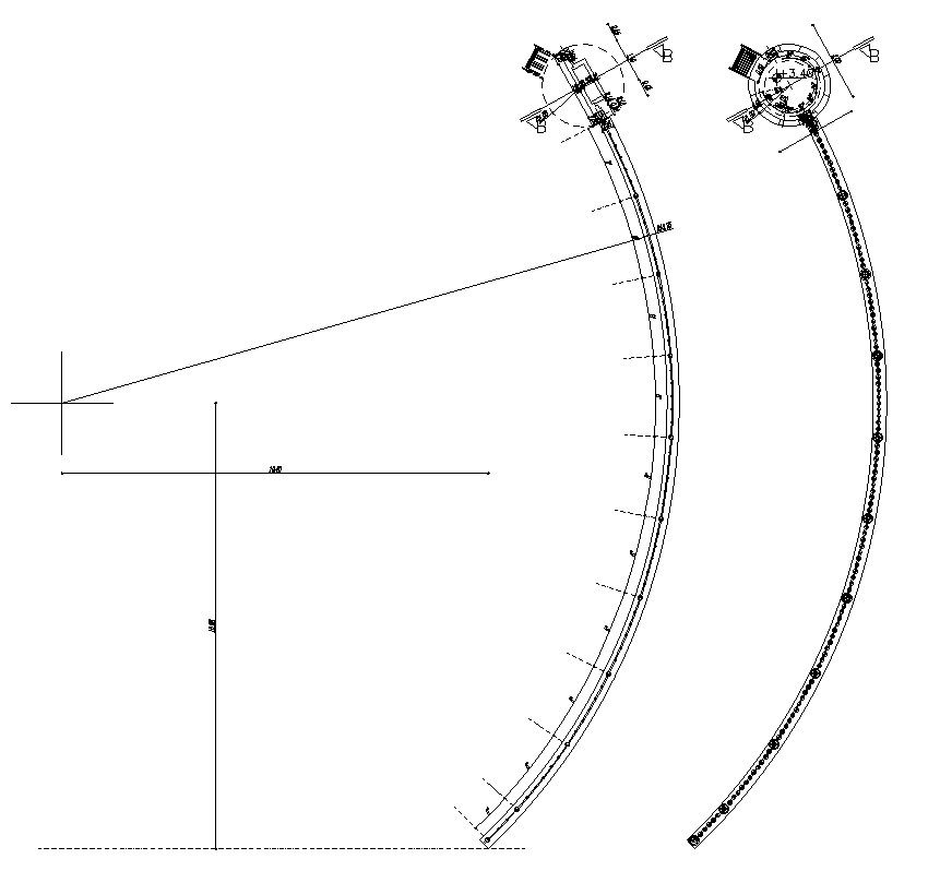 2D design of section of boundary wall in AutoCAD drawing, CAD file, dwg file