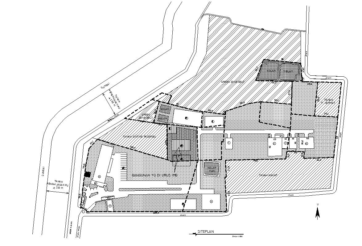 2D design of site plan in detail AutoCAD drawing, CAD file, dwg file