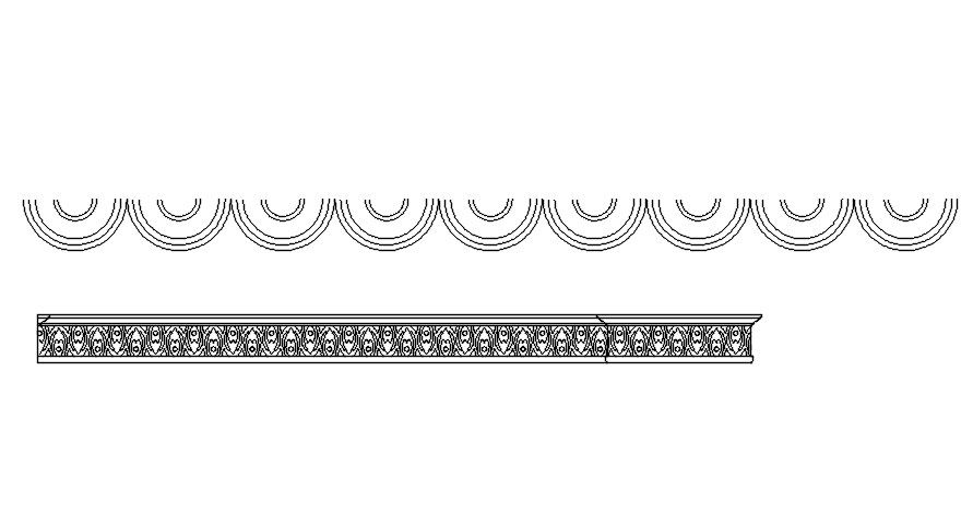 2D design of skirting in AutoCAD drawing, dwg file, CAD file
