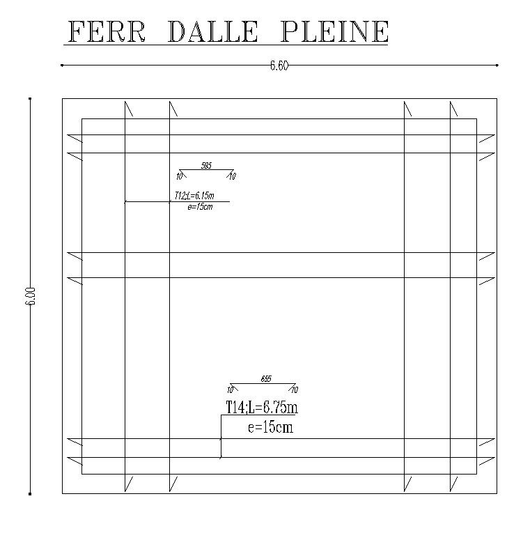 2D design of slab reinforcement in detail AutoCAD drawing, CAD file, dwg file