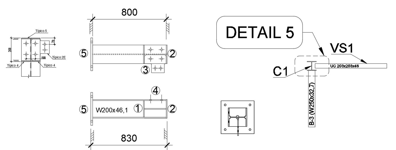 2D design of steel plate connection in AutoCAD drawing, CAD file, dwg file