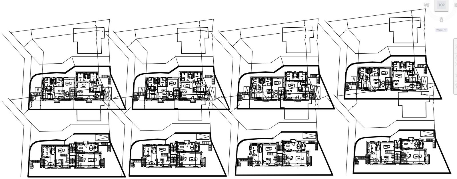 Duplex Floor Plan in AutoCAD 2D with Bedroom and Living Room